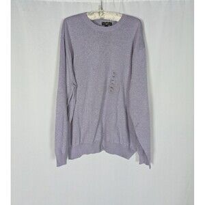 Club Room Sweater XXL Men's Purple Crewneck Cotton Pullover Preppy Classy